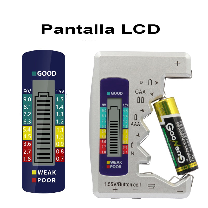 Battery Tester™ probador digital de pilas y baterías